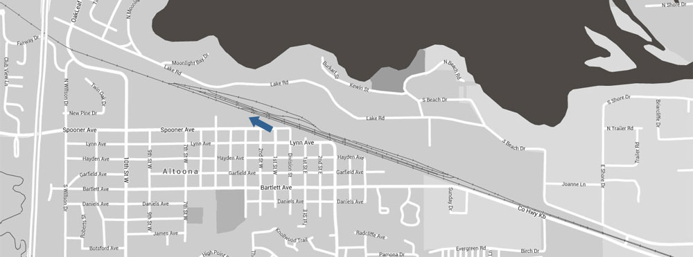 Altoona Railroad Location Map 2