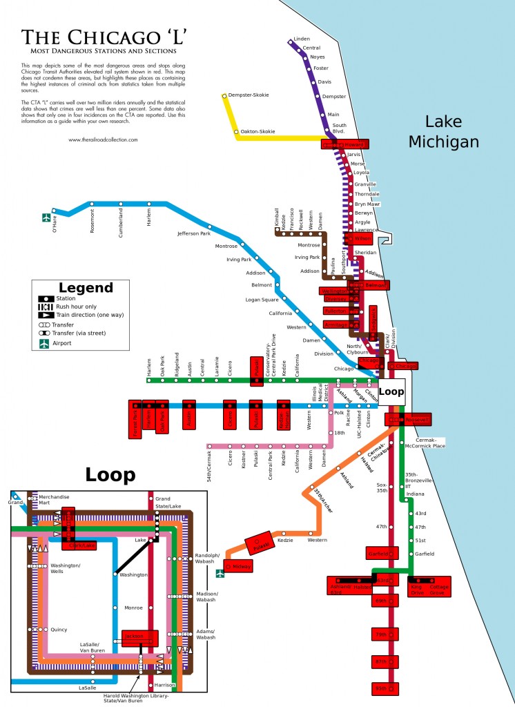 The Most Dangerous Stations on Chicagos CTA L Map