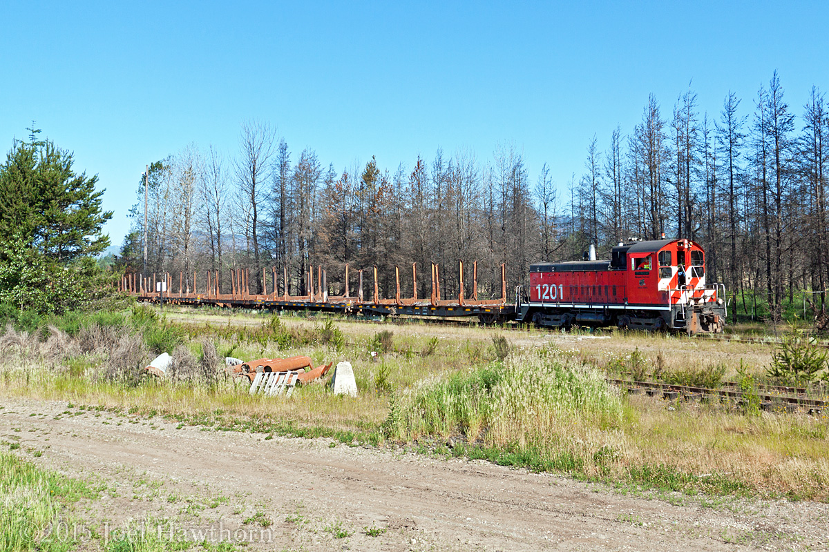 The last log train leaves Dayton Dry Sort yard.