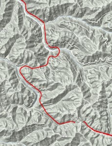 The Virginian Terrain Map Clarks Gap