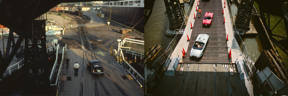 VW and Racecars Being Loaded on the ss badger