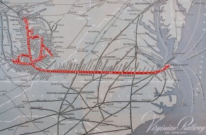 Vintage Virginian Railway Map